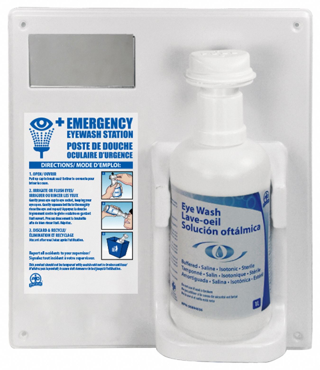 WASIP EYEWASH STATION, 1L SOLUTION SelfContained Eye Wash Stations