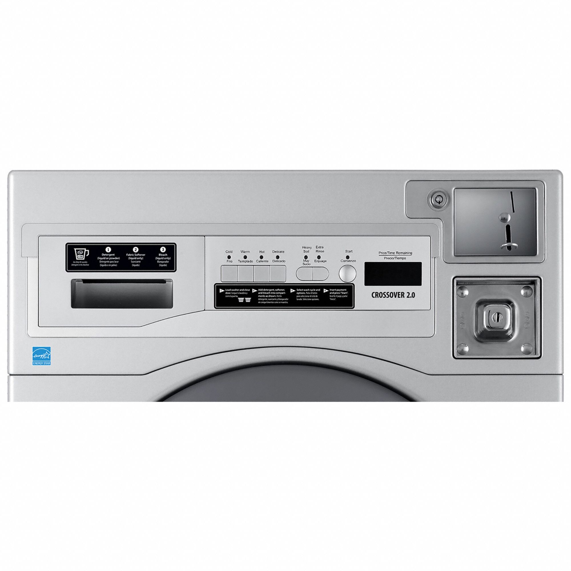 CROSSOVER Washer Dryer Combo Gas, Stainless Steel, 3.4 cu ft Washer