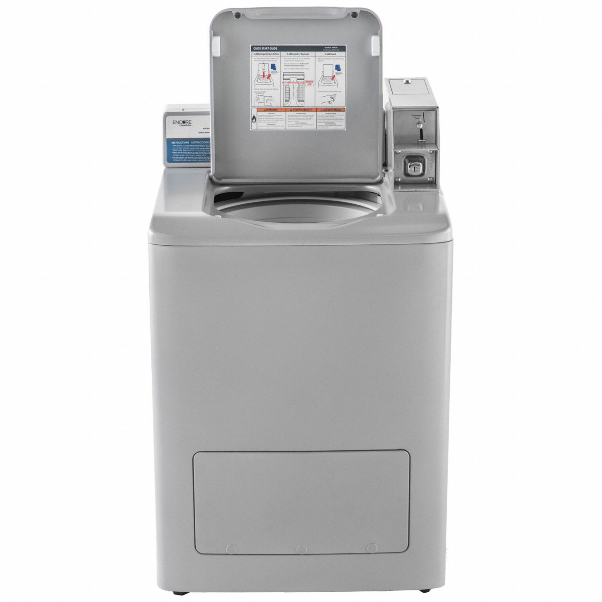 ENCORE PRO Coin Operated Top Load Washer Stainless Steel, 3.5 cu ft