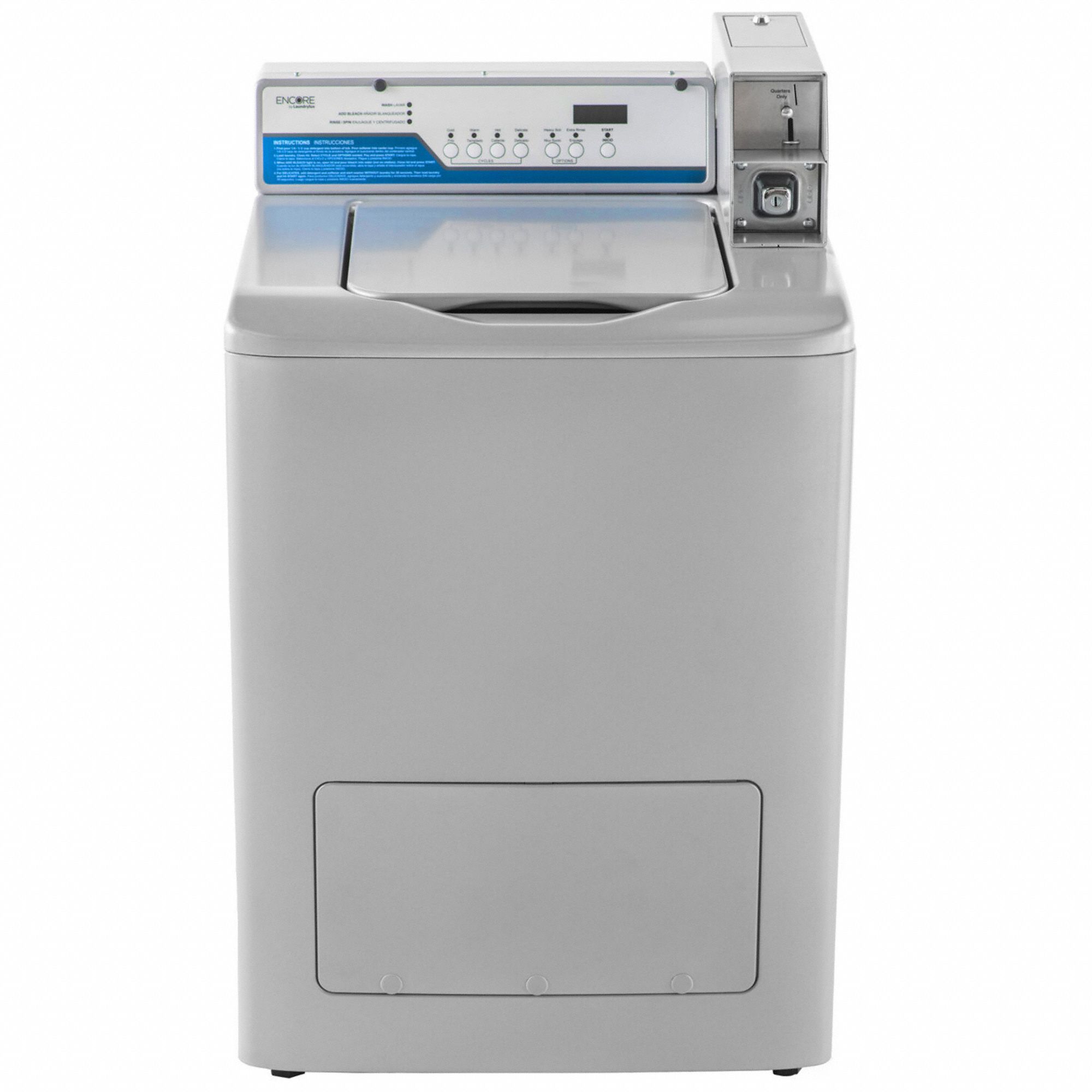 ENCORE PRO Coin Operated Top Load Washer Stainless Steel, 3.5 cu ft