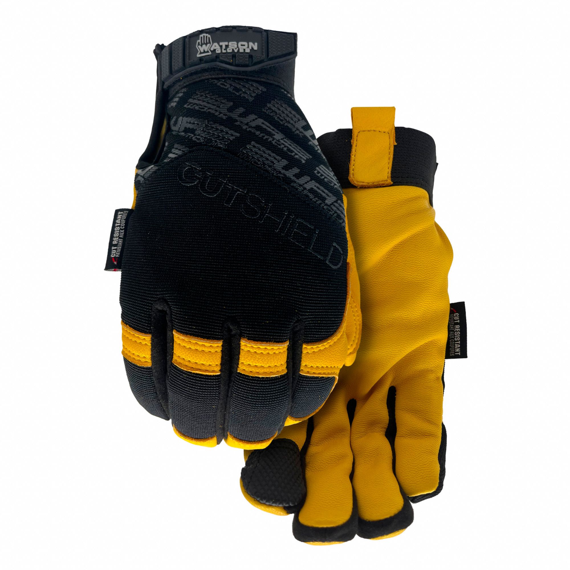 LEATHER GLOVES,CUT RESISTANT,L,PR