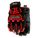 GLOVES, ANTI-VIB, FULL FINGER, WRIST STRAP CUFF, L/9, BLK/RED, SPANDEX/TPR/RUBBER/MICROFIBRE/D30