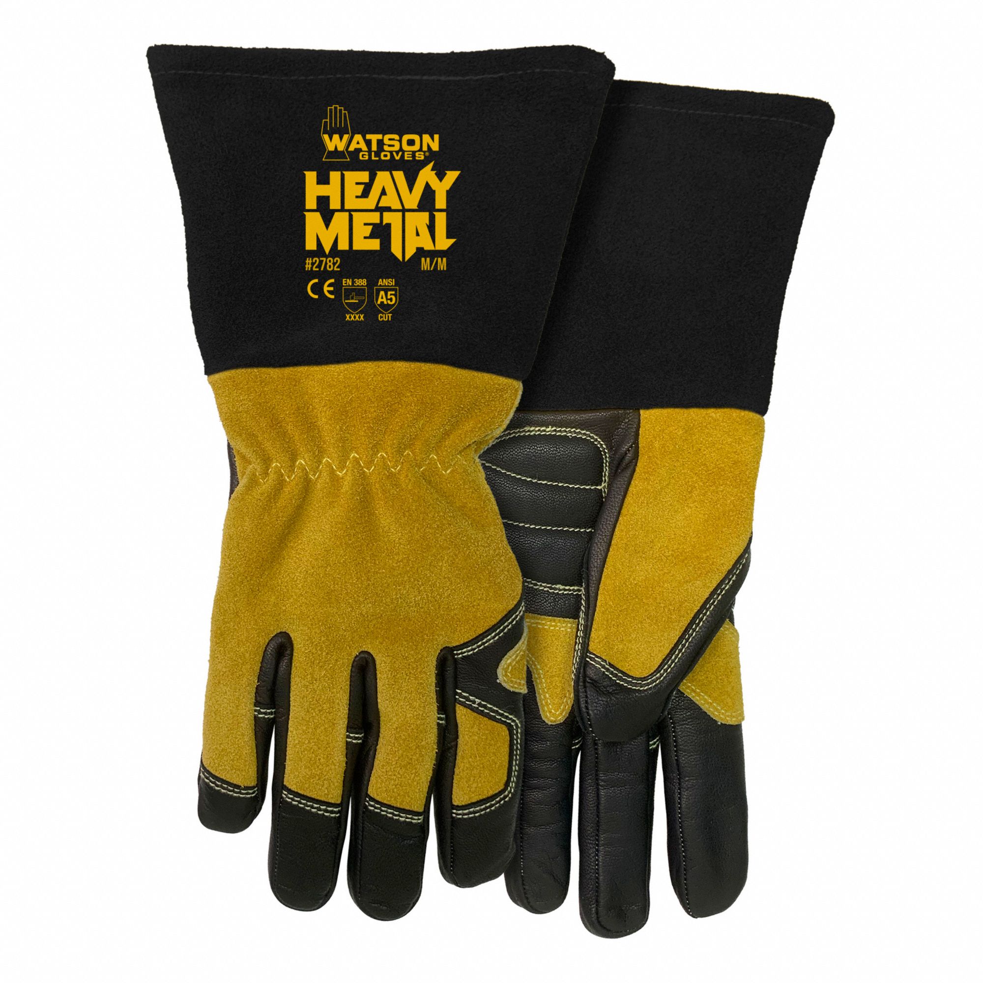 WOMANS FIRED UP GLOVES, M, 4 IN, GAUNTLET CUFF, TAN