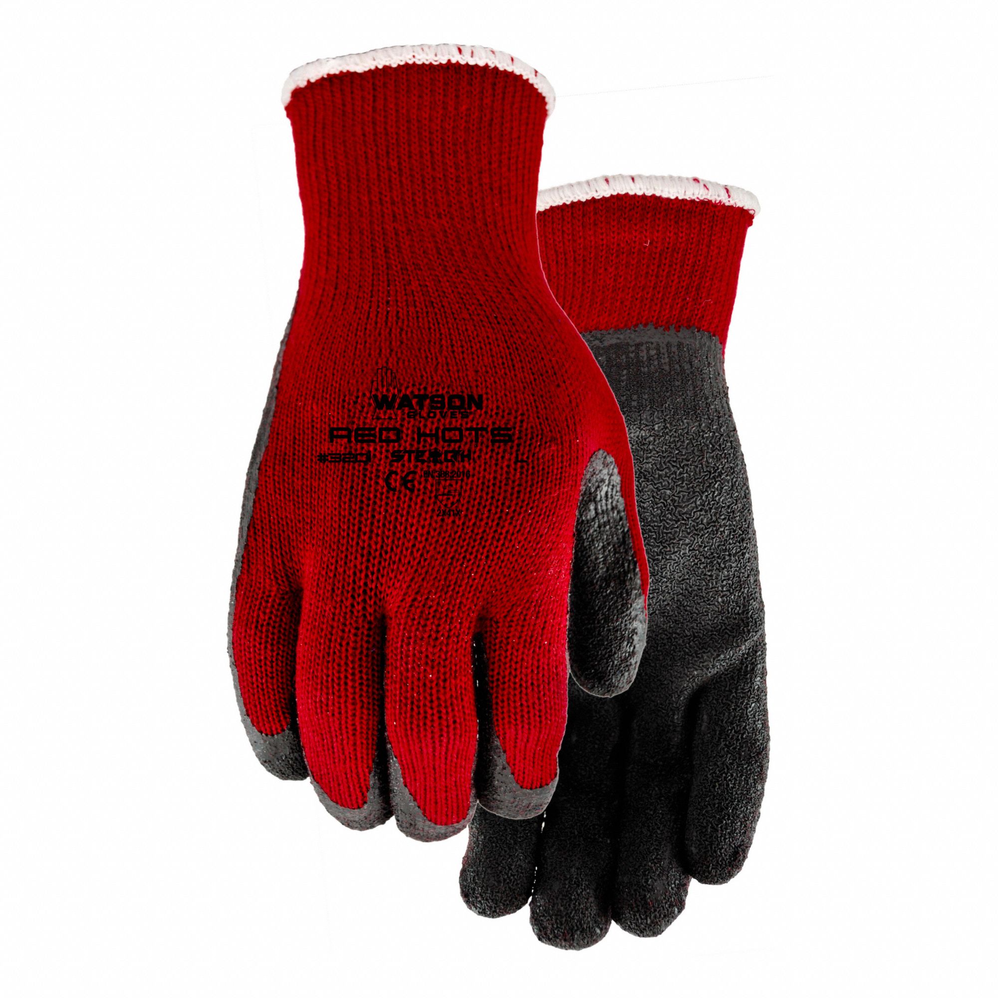 GLOVES, SIZE LARGE, RED