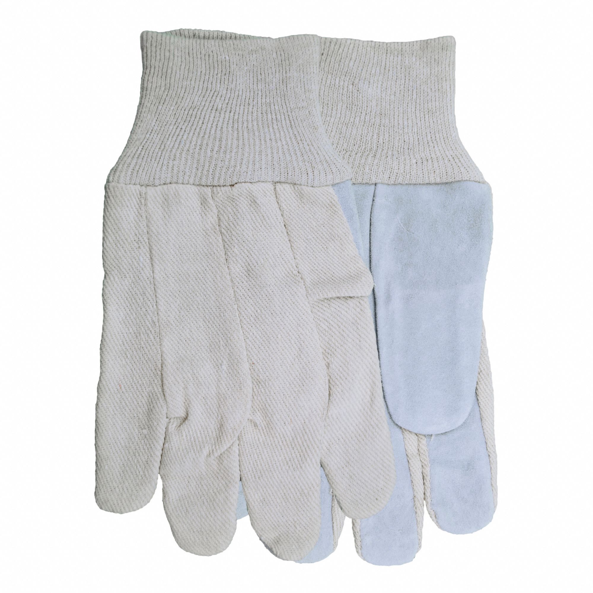 GANT SURFACE EN CUIR, POIGNET EN TRICOT, TAILLE UNIQUE, CUIR VACHETTE/COTON, PAIRE