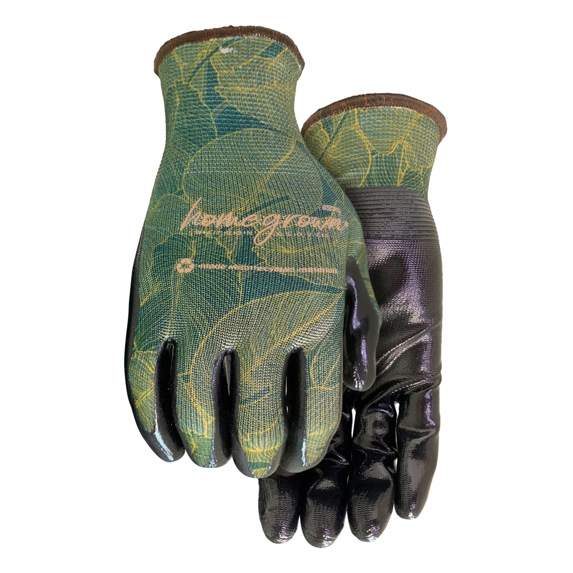 COATED GLOVES, M, BIODEGRADABLE NITRILE COATING, RECYCLED POLYESTER