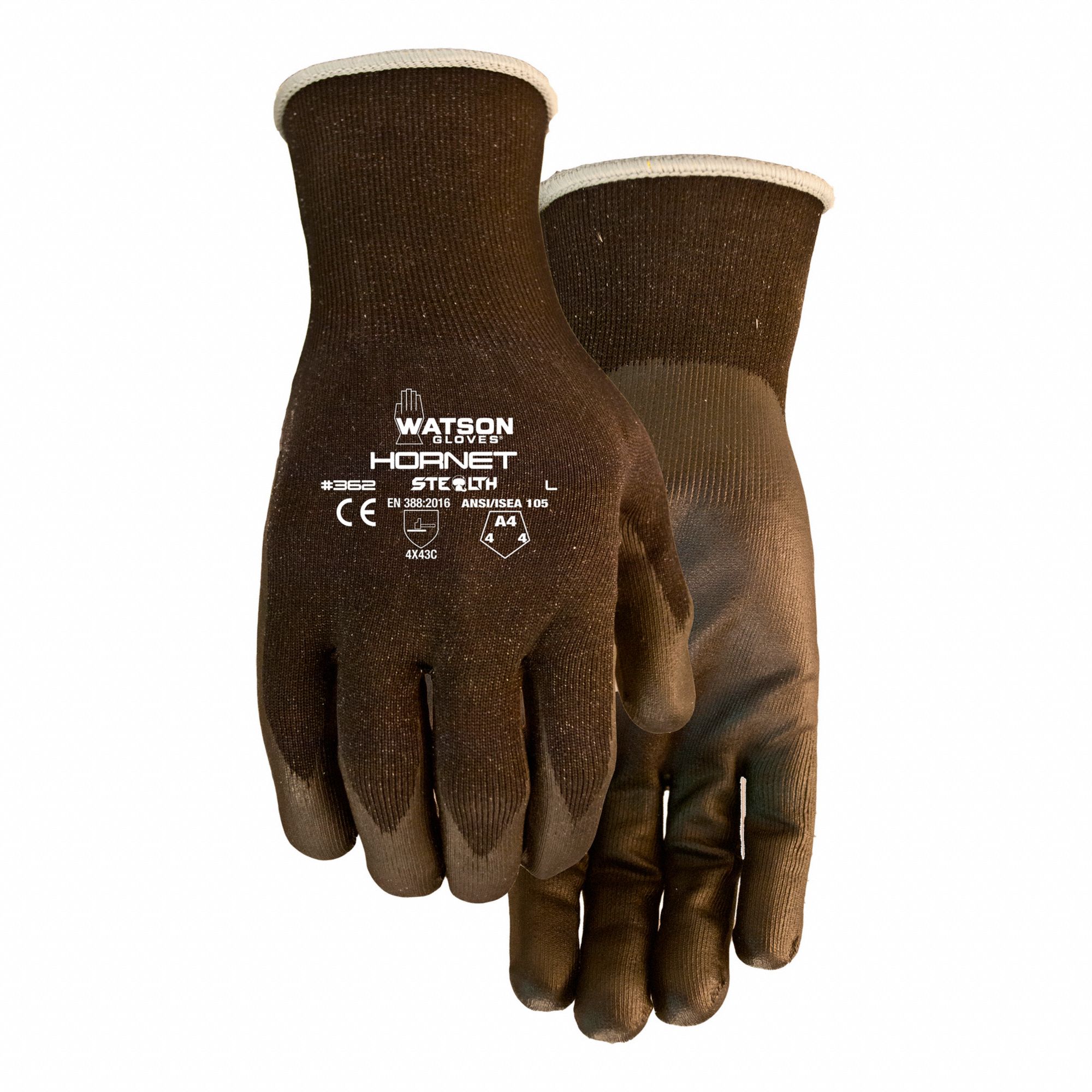 GLOVES, CLUTE/ABRASION-RESISTANT, SIZE MEDIUM/8, BLACK, NITRILE/FOAM