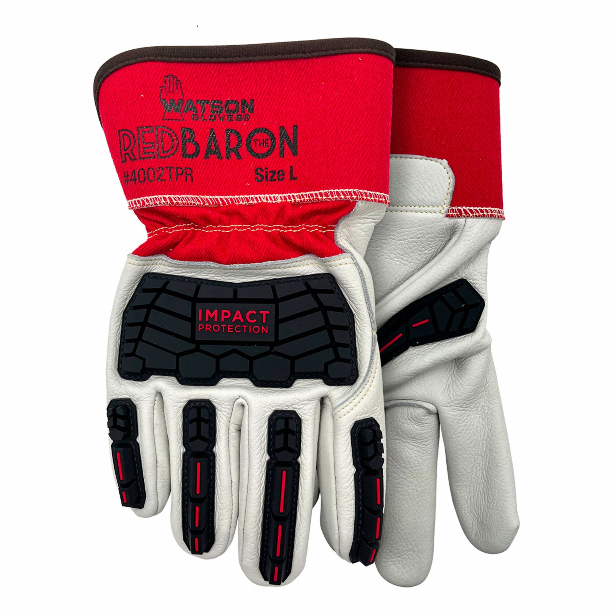 LEATHER GLOVES,RED,SIZE 2XL,COWHIDE,PR