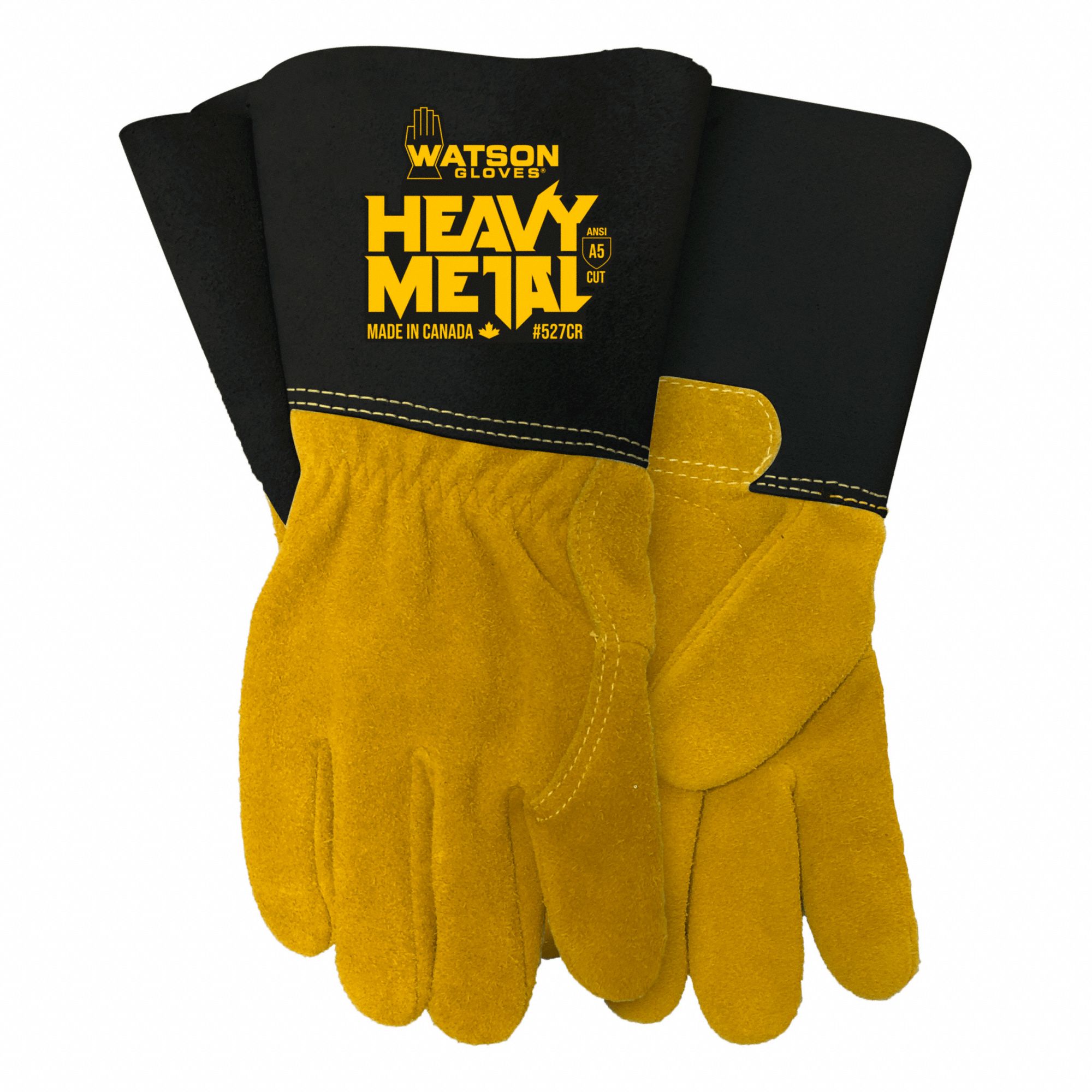 WELDING GLOVES, CUT-RESISTANT, SZ XL/10, TAN/BLACK, ELKSKIN/ARAMID/STEEL/KEVLAR, PR