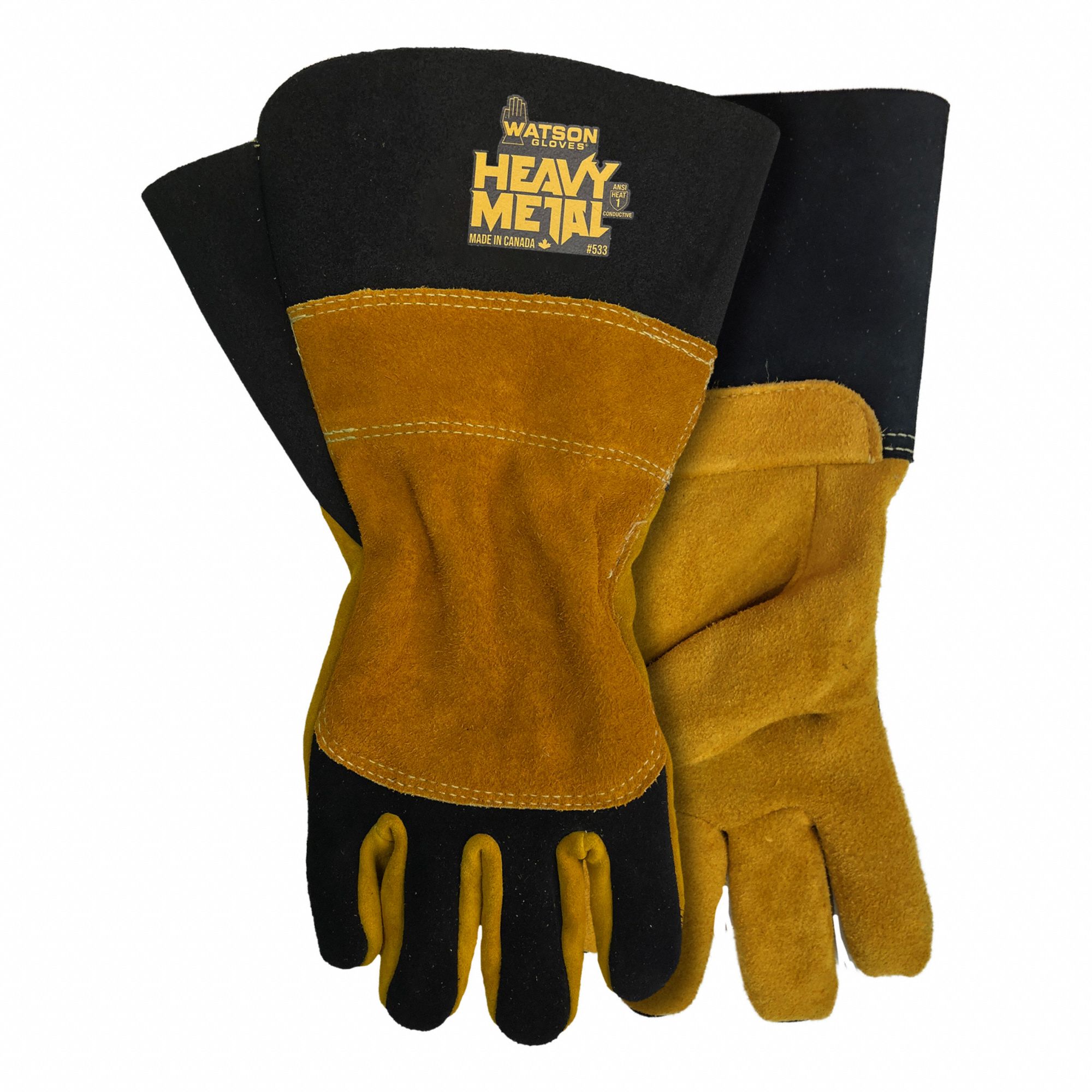 WELDING GLOVES, CUT-RESIST, SZ XXL, BLACK/TAN, ELKSKIN/KEVLAR/COTTON, PR