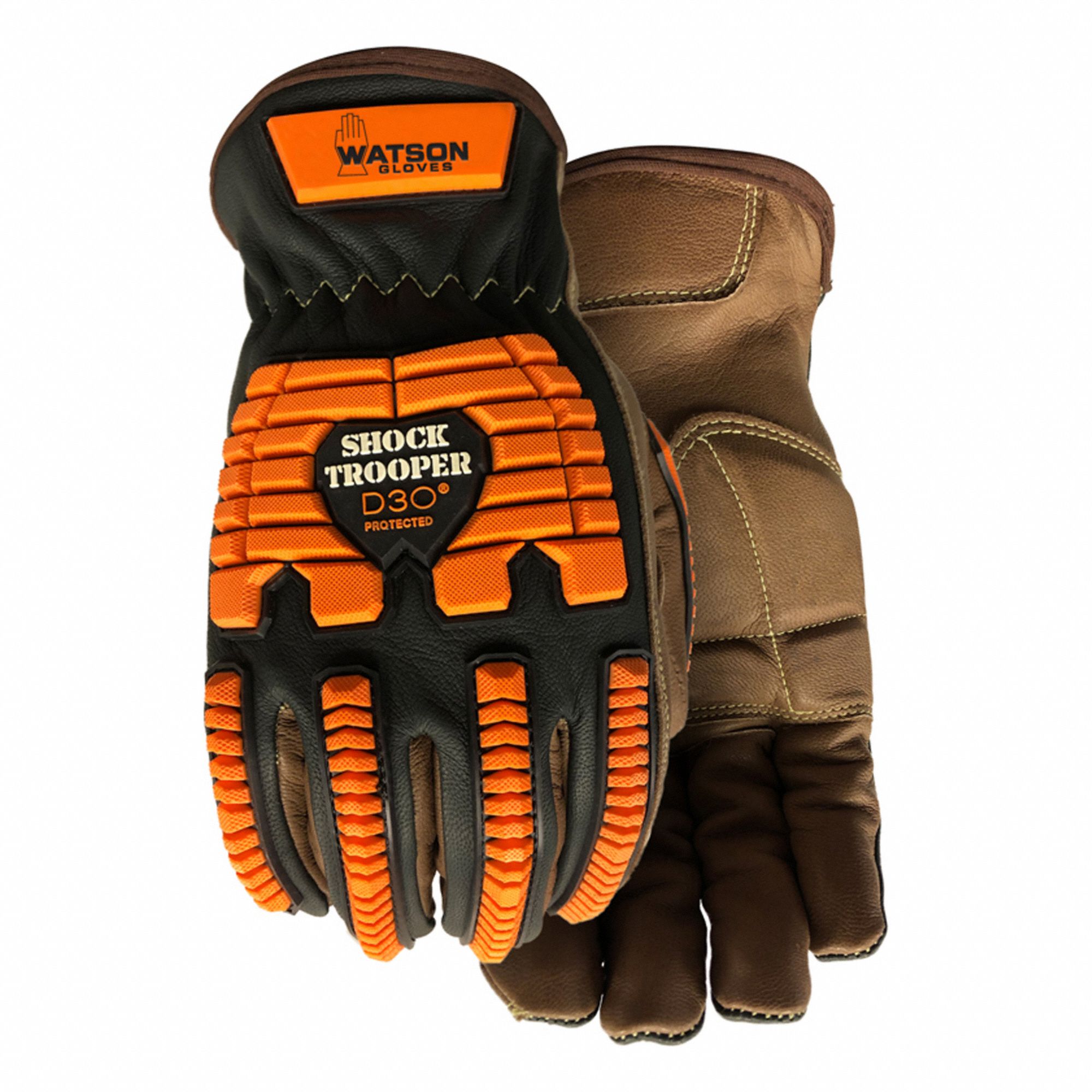 CUT-RESISTANT GLOVES, P-ARAMID, CLUTE CUT, UNCOATED, XXL/11, BROWN/ORANGE, 10 IN L, EVA FOAM