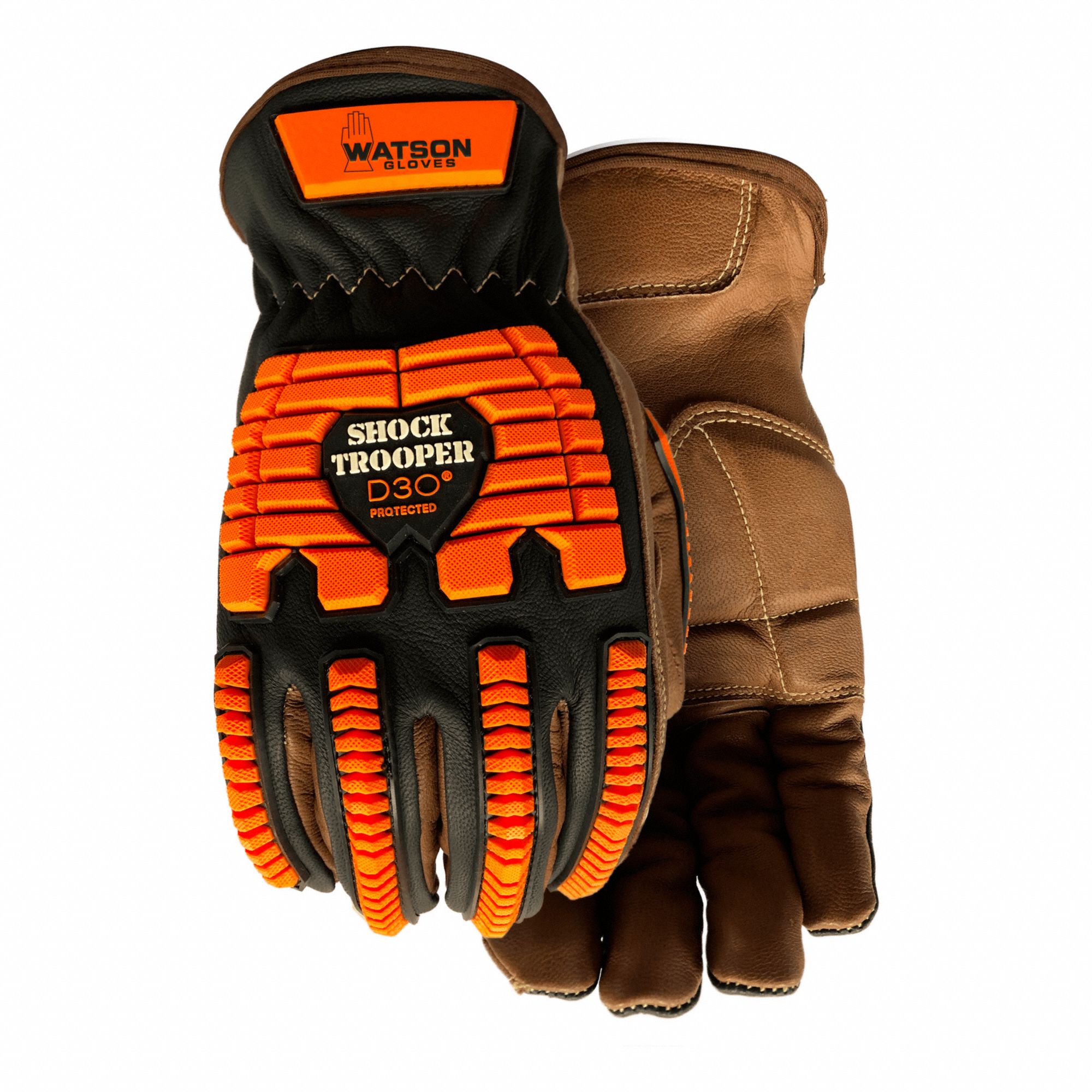 CUT-RESISTANT GLOVES, P-ARAMID, CLUTE CUT, UNCOATED, XXL/11, BROWN/ORANGE, 10 IN L, EVA FOAM