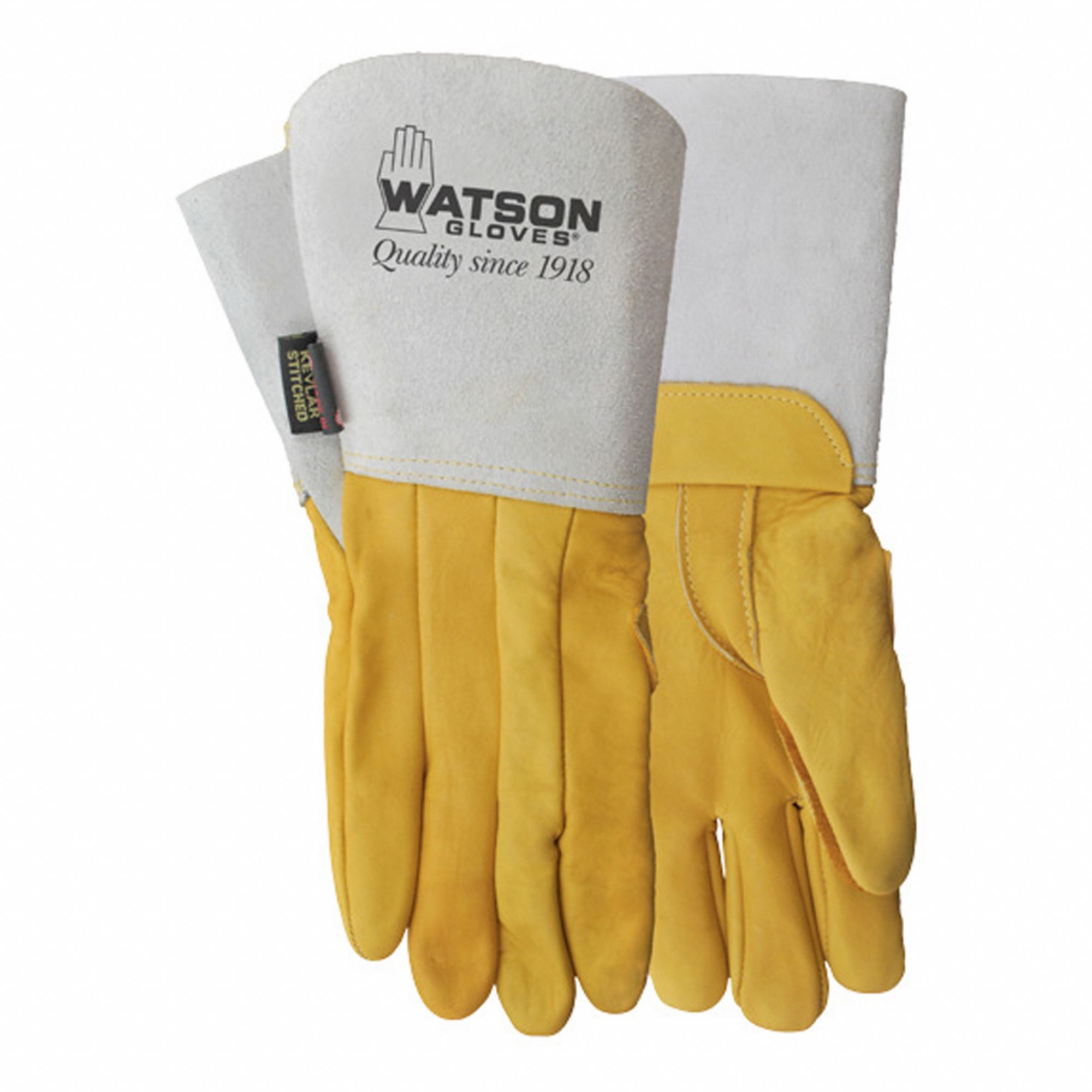 UTILITY GLOVE, STRAIGHT THUMB, CLUTE CUT, SZ 2X-LARGE/11, AMBER, COWHIDE/KEVLAR, PR