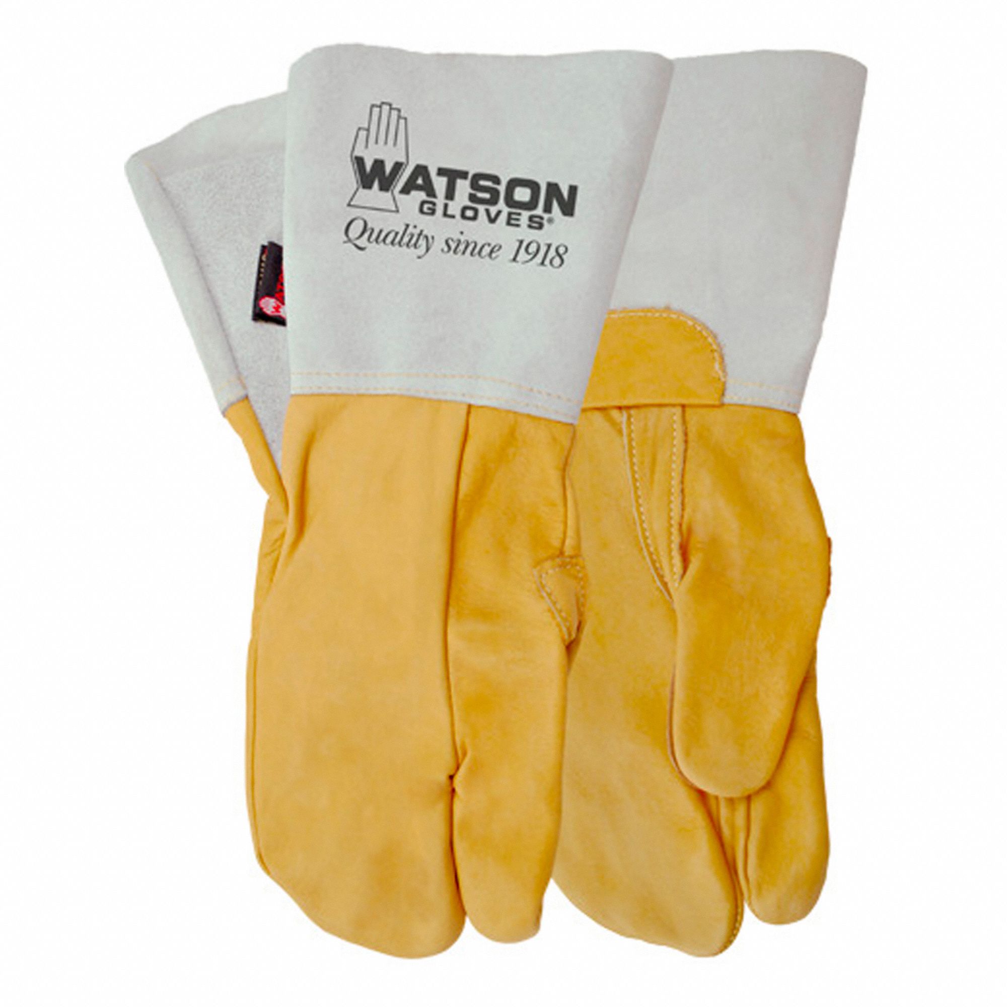 GANT TOUT USAGE 1 DOIGT EN CUIR, MANCHETTE GANTELET, TAILLE 3T-GRAND/12, PAIRE