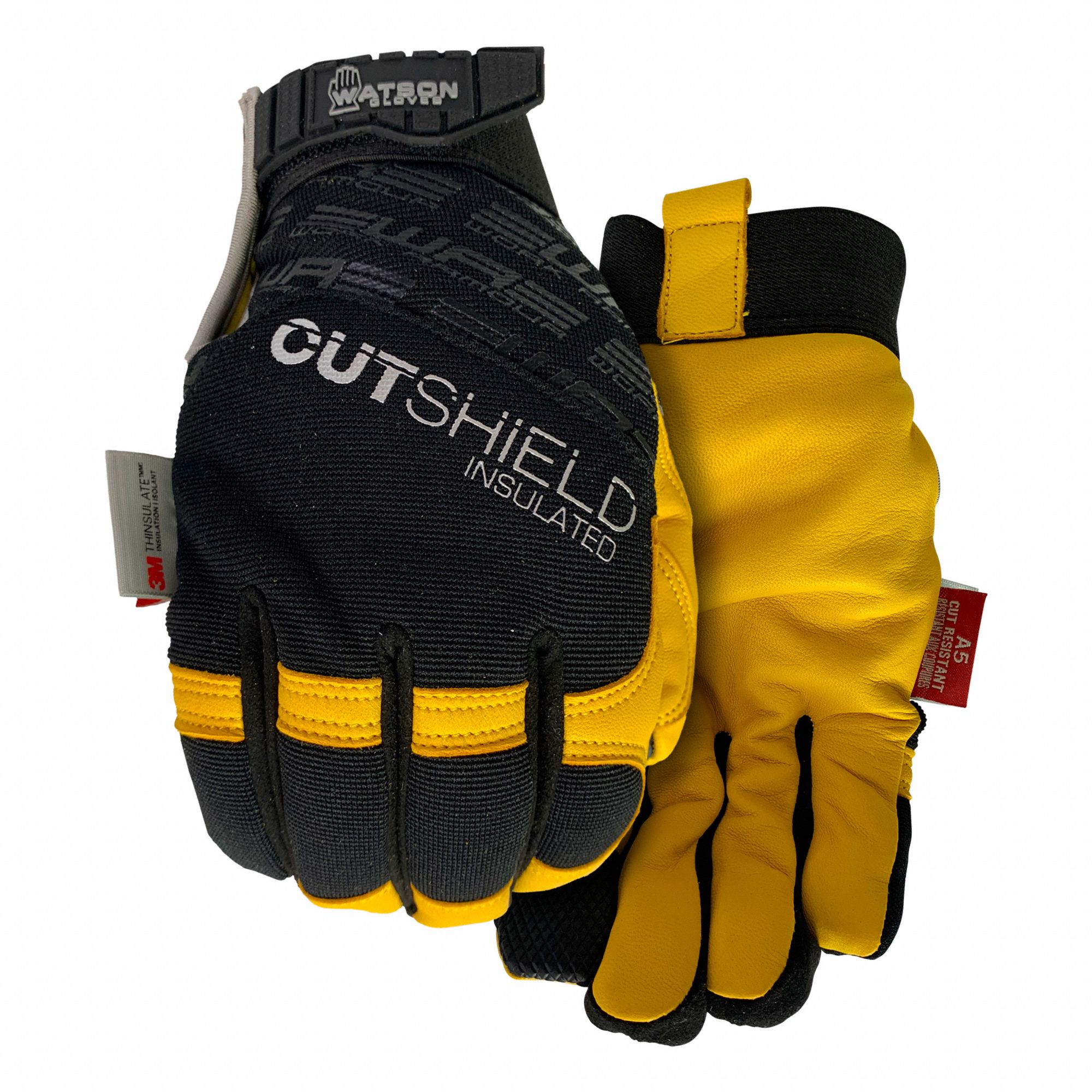 GANTS DE TRAVAIL FLEXTIME, NOIR/TAN, G, PEAU DE CHÈVRE, MANCHETTE ÉLASTIQUE, THINSULATE EC601
