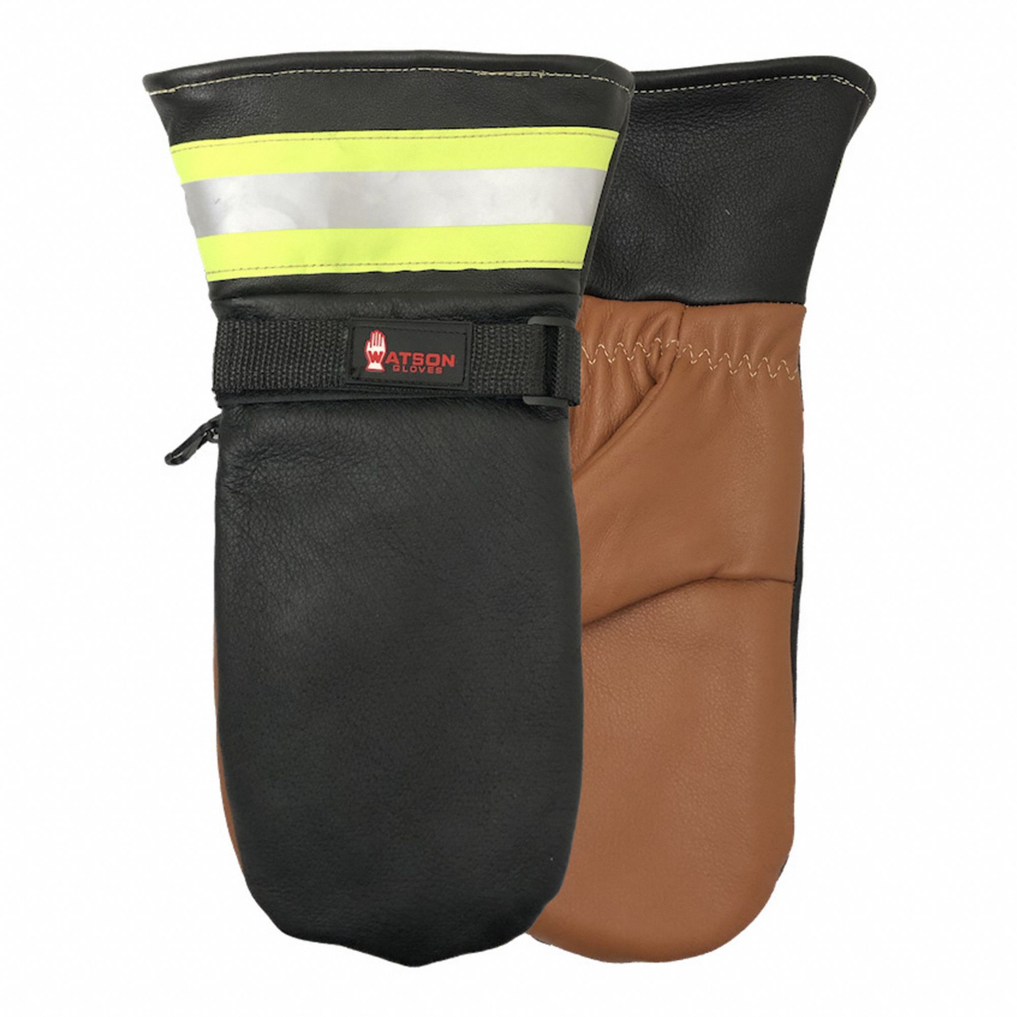 LEATHER GLOVES, WATER-RESISTANT, OIL-RESISTANT, GAUNTLET CUFF, L/SIZE 9, LEATHER/SHERPA, PAIR