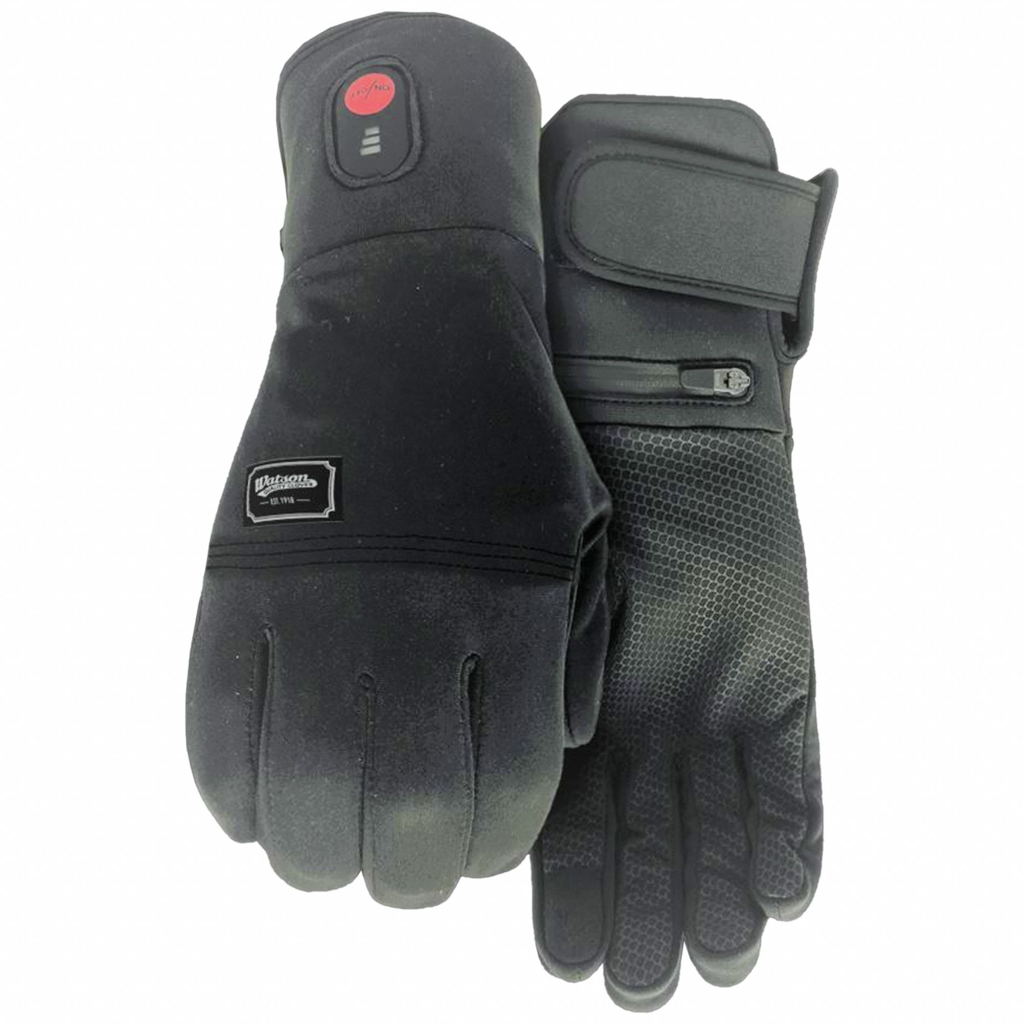 9509 BLACK ICE HEATED GLOVE, BLACK, XL, LYCRA BACK, SILICONE PALM, 55 ° C, SLIP-ON