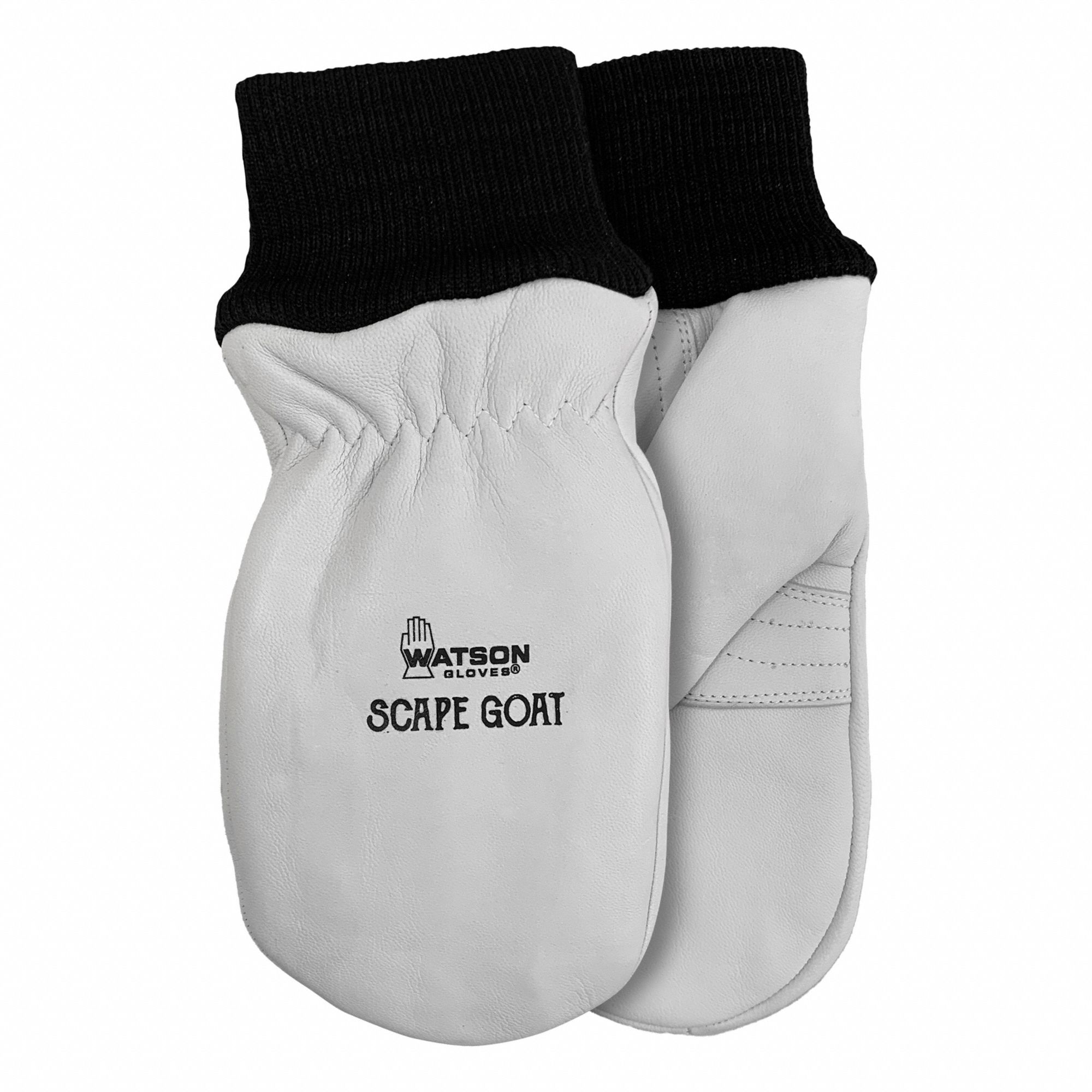 9541 SCAPE GOAT MITT, WHITE, M, 8, GOATSKIN, KNIT CUFF, THINSULATE C100G