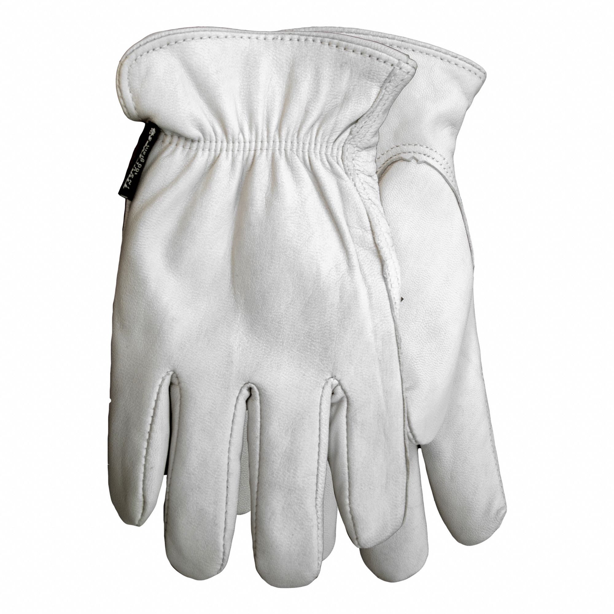 LEATHER GLOVES, CLUTE CUT, SLIP-ON, GAUNTLET CUFF, XXL/SIZE 11, WHITE,  GOATSKIN/THINSULATE, PAIR