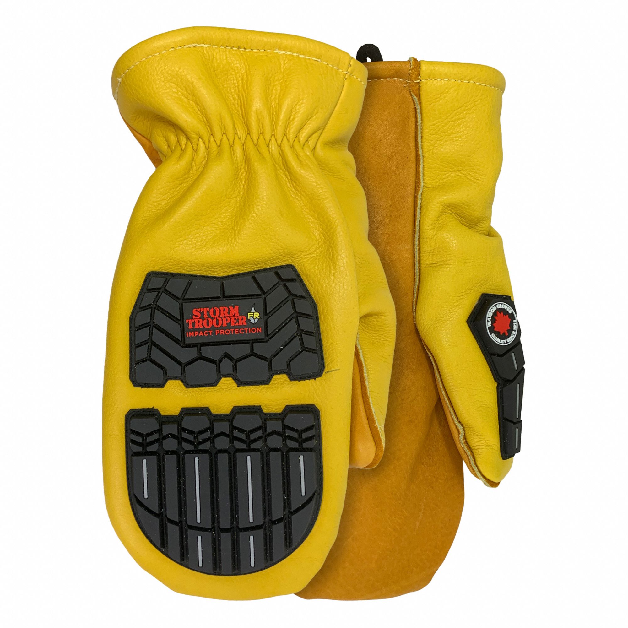 MITTS, GAUNTLET CUFF, CINCH WRIST, SZ MEDIUM/8/14 IN, BLACK/TAN, DEERSKIN/TPR/COWHIDE/THINSULATE