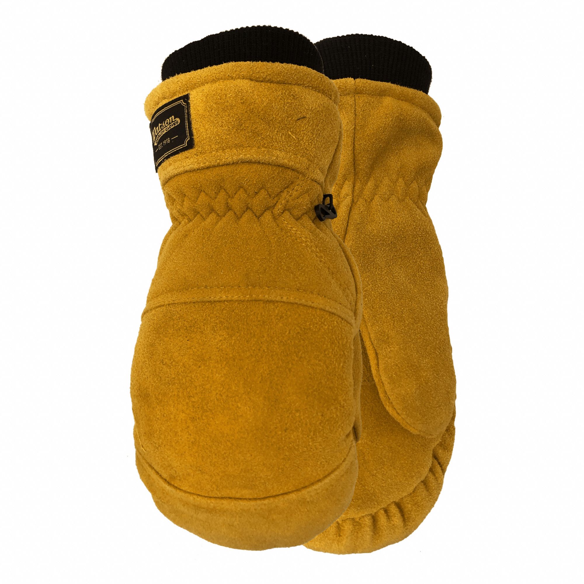 COLD PROTECTION GLOVES, KNIT WRIST/GUNN CUT, SZ X-LARGE/10, TAN, SPLIT DEERSKIN/SHERPA