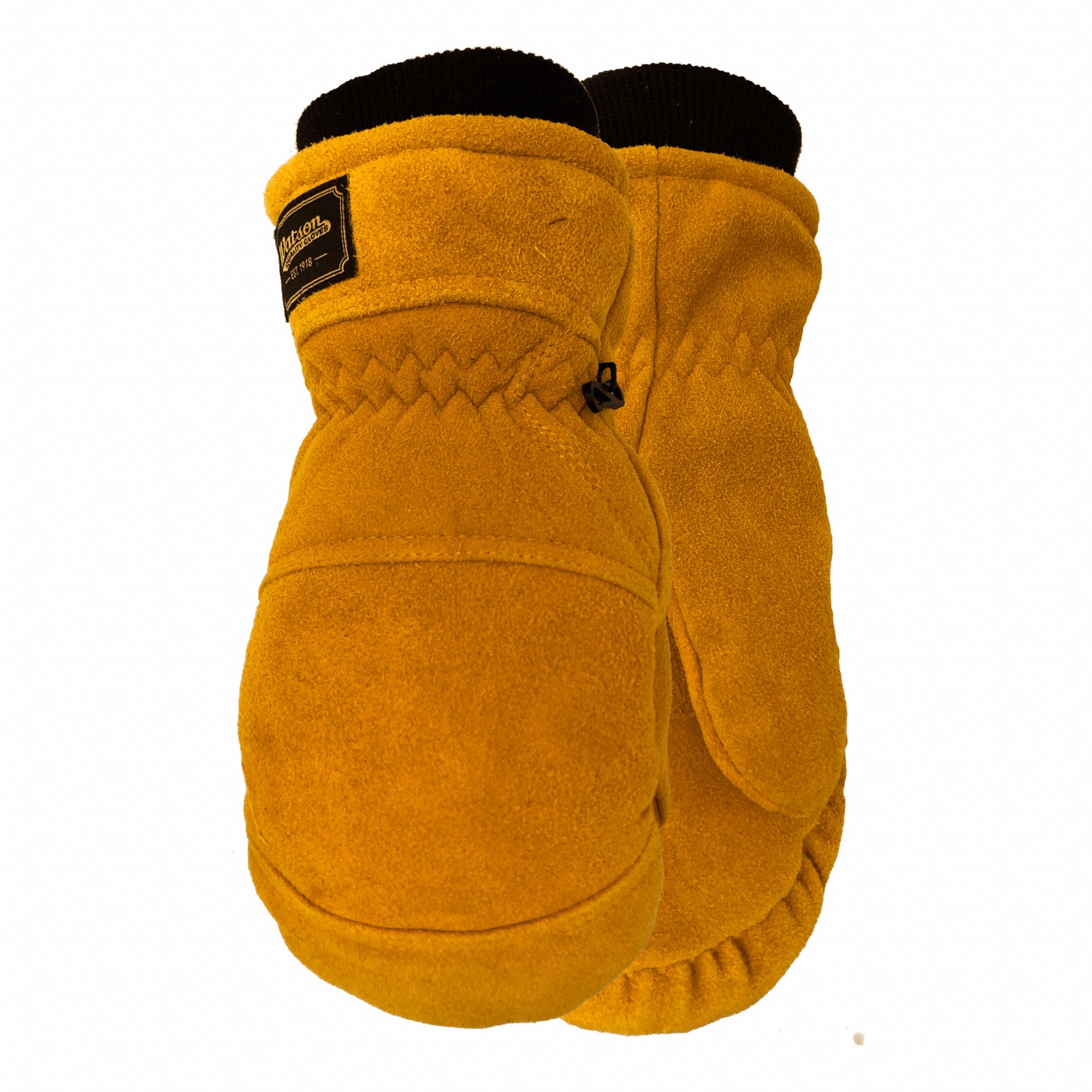 COLD PROTECTION GLOVES, KNIT WRIST/GUNN CUT, SZ X-LARGE/10, TAN, SPLIT DEERSKIN/SHERPA