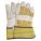 LEATHER GLOVES, WRAPPED, WING THUMB, INSULATED, L/SZ 9, CREAM/YELLOW, COWHIDE/COTTON/FOAM, PR