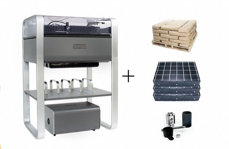 WAZER CNC Waterjet, Pump, Stand, and 2200 lb of Abrasive