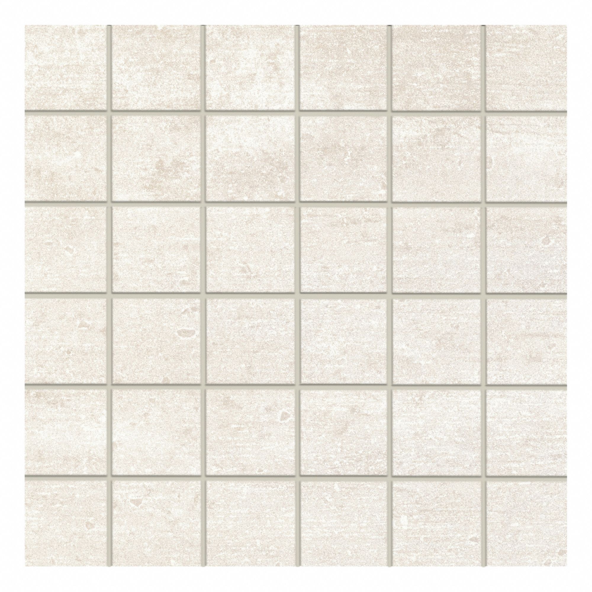 Floor Tiles: 12 in Lg, 12 in Wd, Concrete White, Mosaic, Unpolished, Concrete, Rounded
