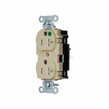 RECEPTACLE,20 A,IVORY,125V AC