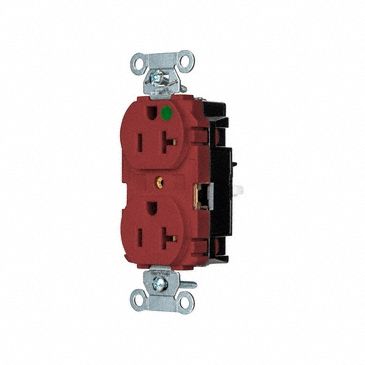 RECEPTACLE,20 A,RED,125V AC