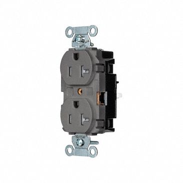 RECEPTACLE,20 A,GREY,125V AC