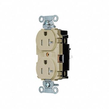 RECEPTACLE,20 A,IVORY,125V AC