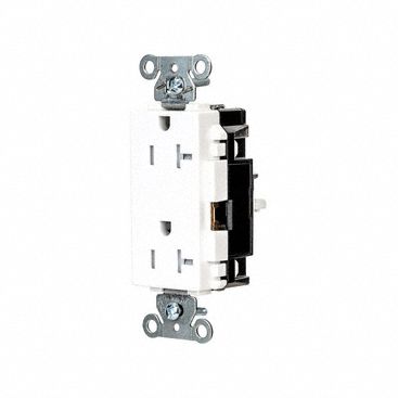 RECEPTACLE,20 A,WHITE,125V AC