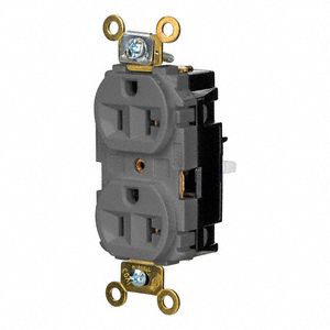 RECEPTACLE,20 A,GREY,125V AC