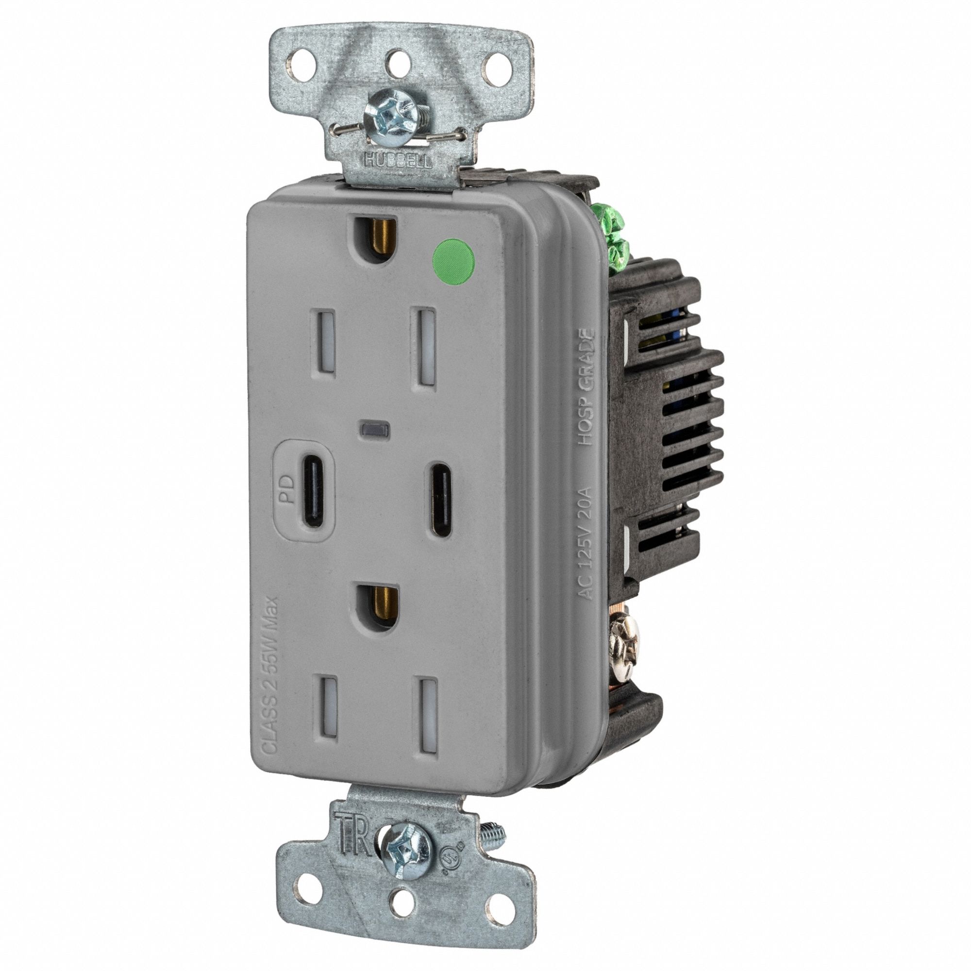 USB Receptacle Gray 1/2 hp