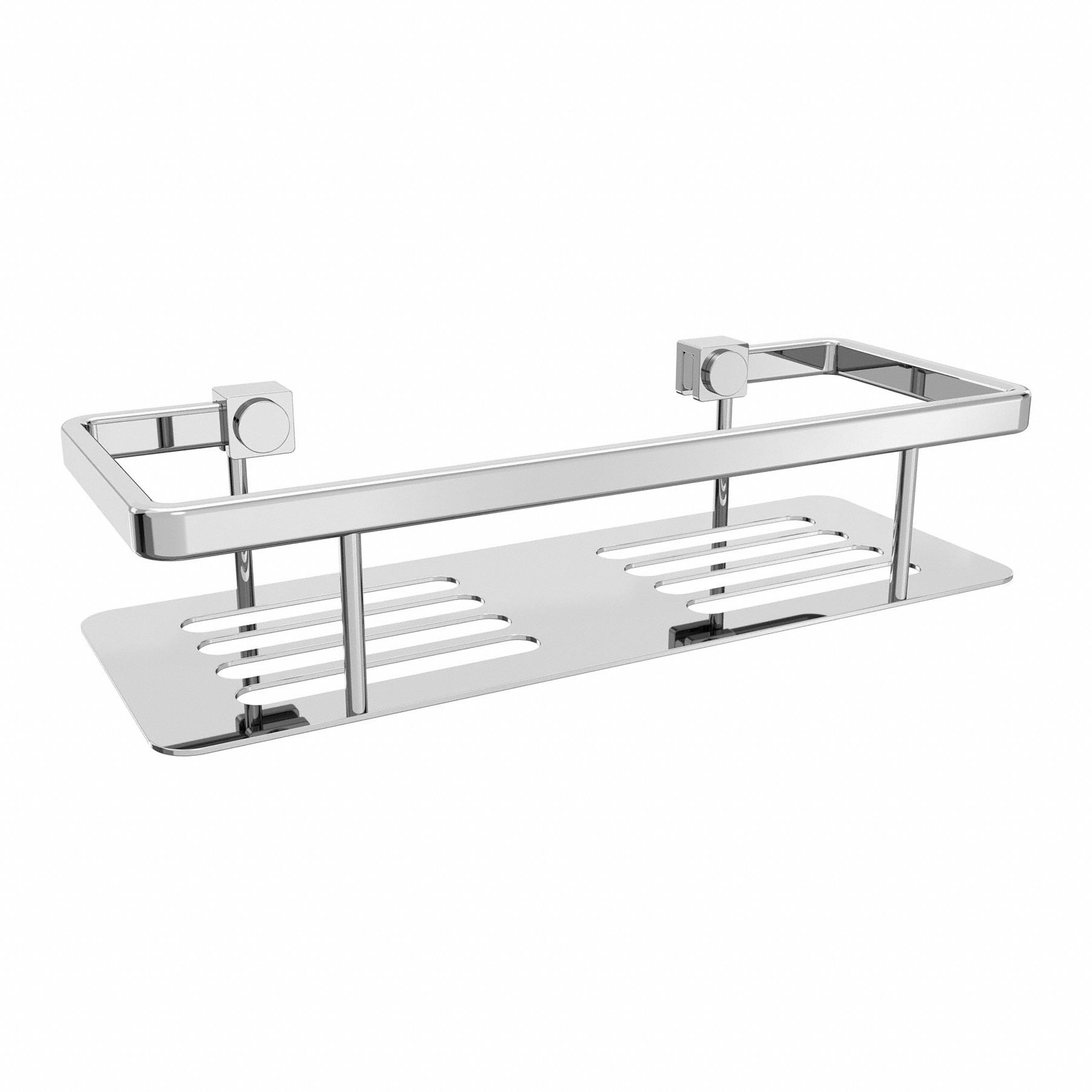 RECTANGULAR BASKET: Stainless Steel, Polished, 10 in Overall Wd, 2 1/4 in Overall Ht