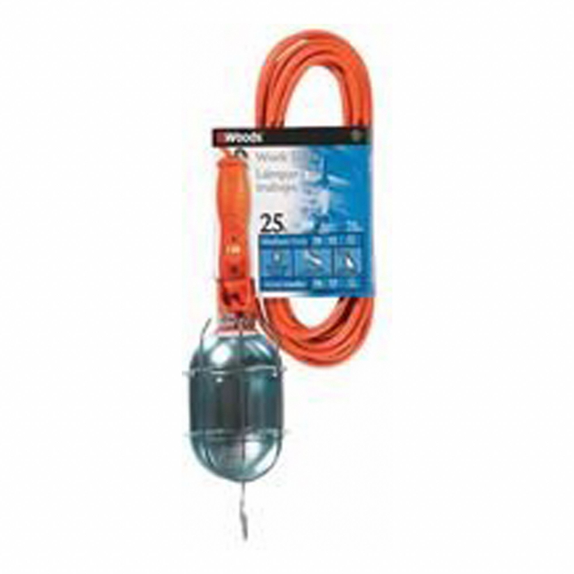 MEDIUM DUTY TROUBLE LIGHT, 25 FOOT 16/3 25 SJTW POWER CORD