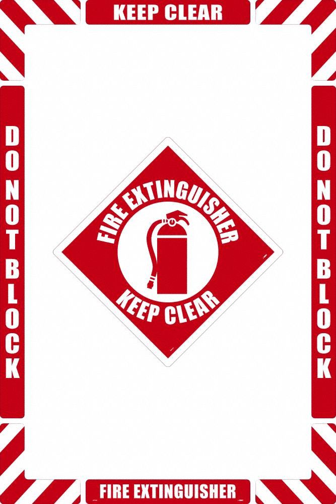 Floor Sign: Polypropylene/Vinyl, Adhesive Sign Mounting, 30 in x 24 in Nominal Sign Size