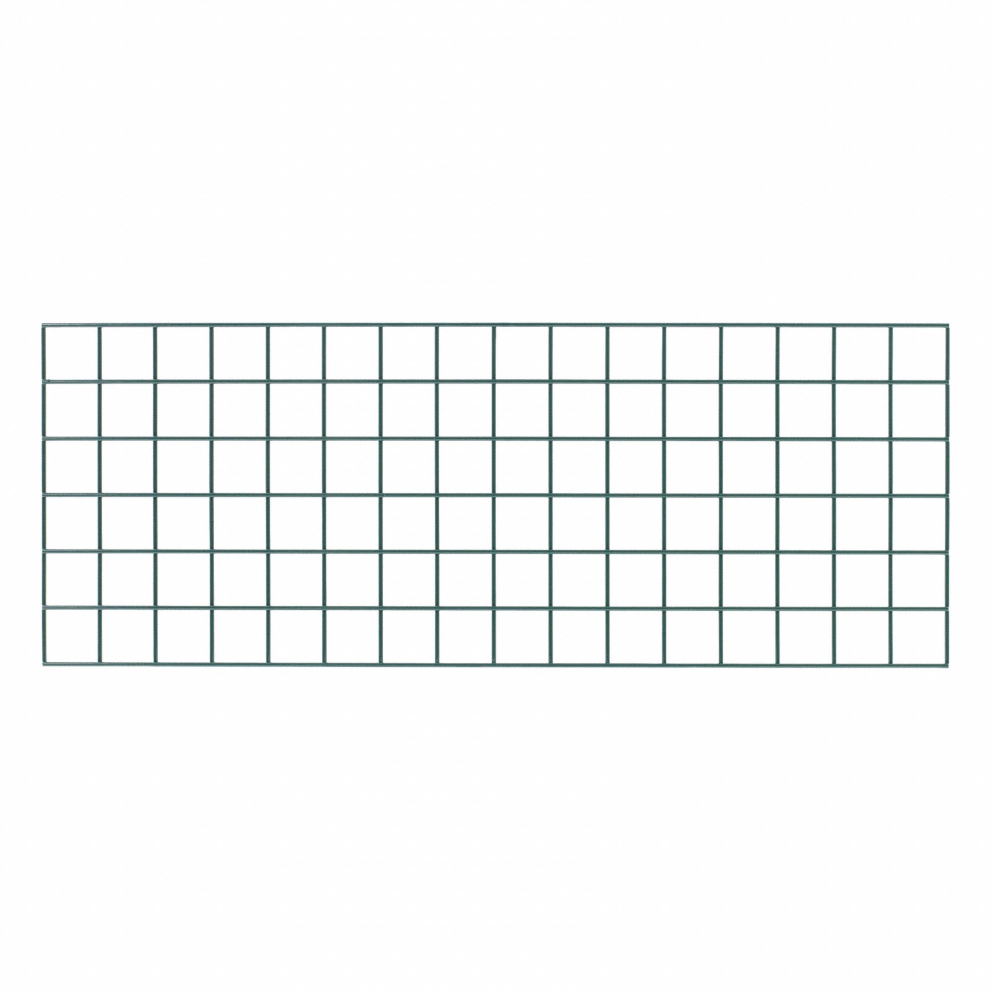 Wall Grid: 48 in x 1/2 in x 18 in, 250 lb Capacity, Steel, Green, Epoxy Coated