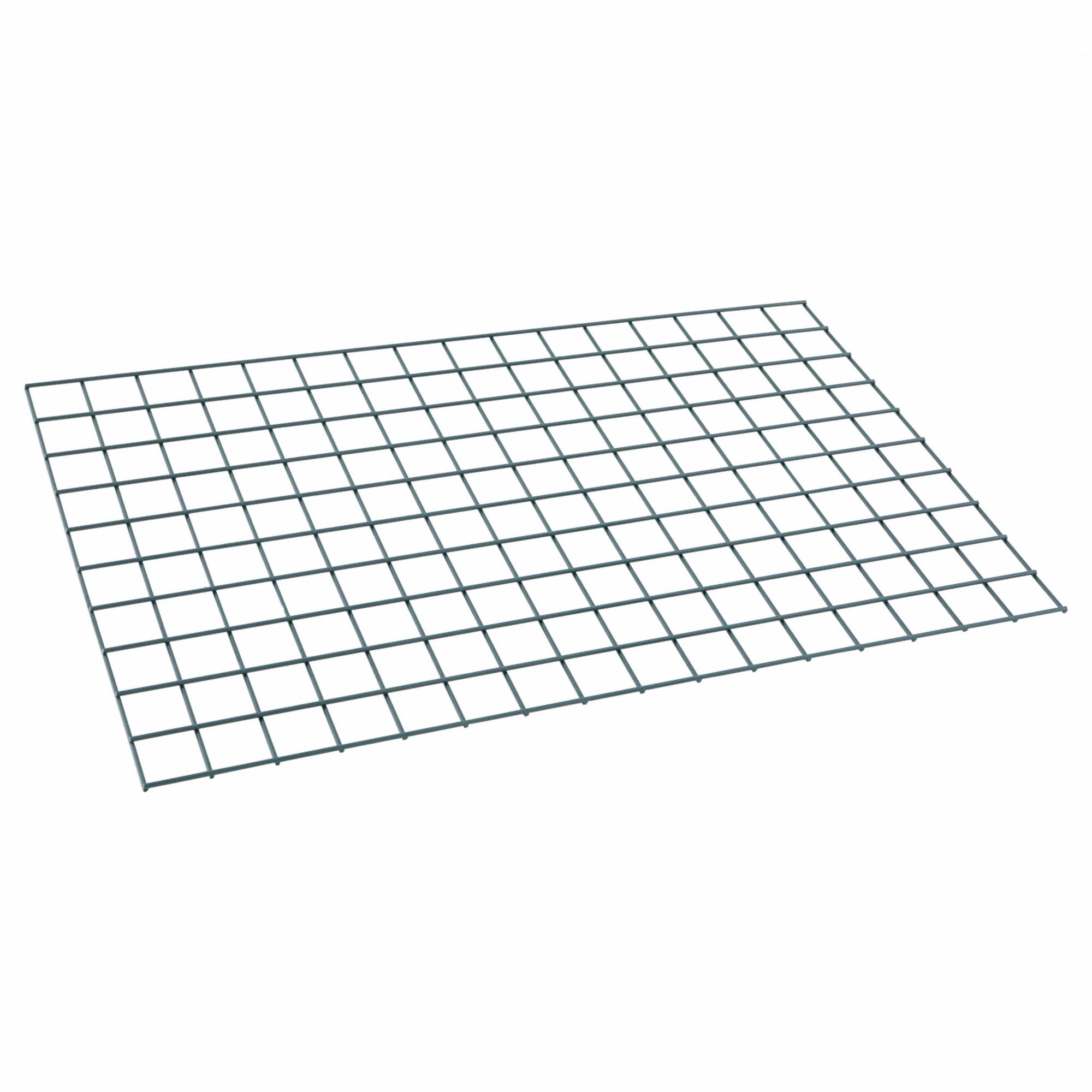 Wall Grid: 48 in x 1/2 in x 30 in, 250 lb Capacity, Steel, Green, Epoxy Coated