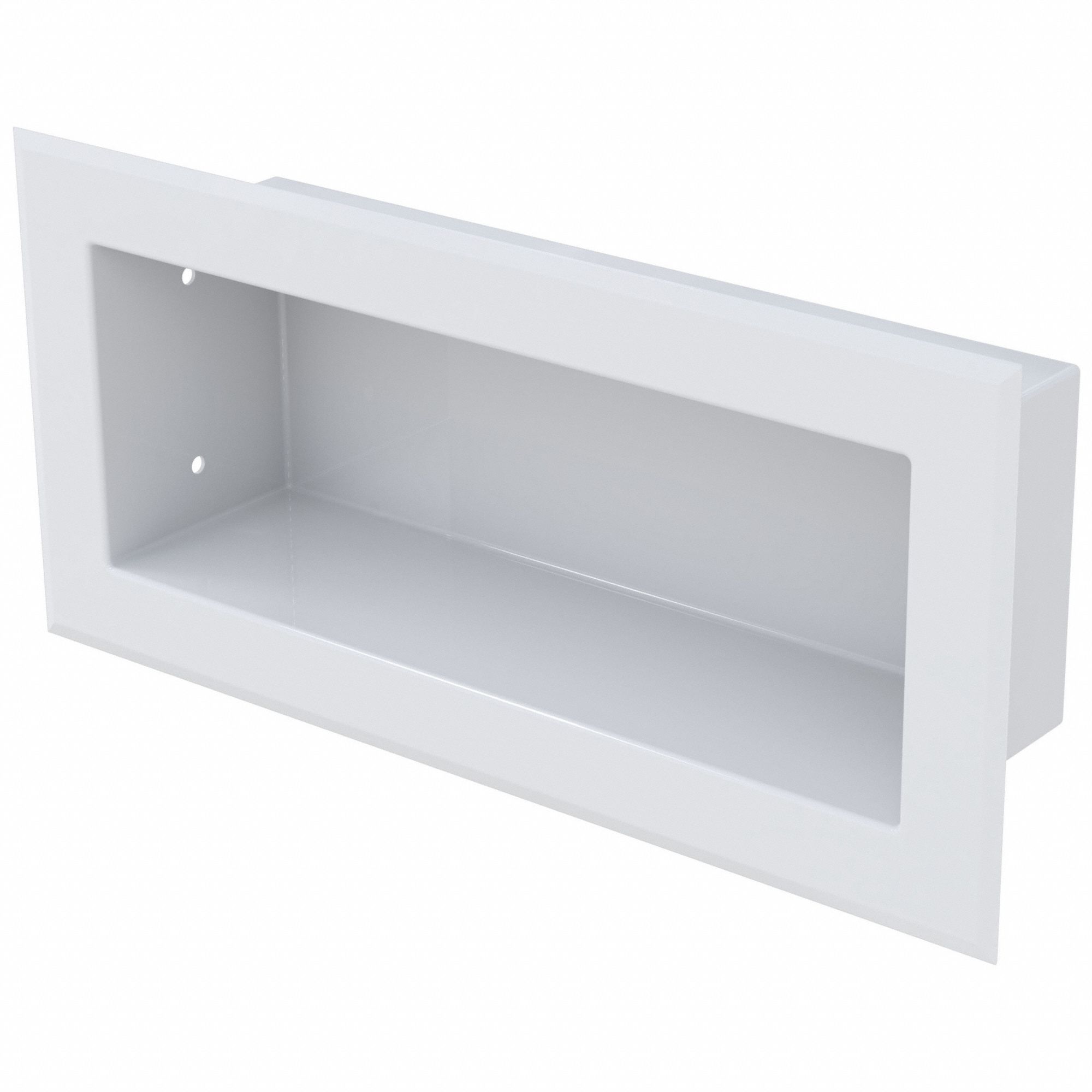 Towel Shelf: WH1820FA-14, Recessed, 8 in x 19 in x 4 in, Stainless Steel, Powder-Coated
