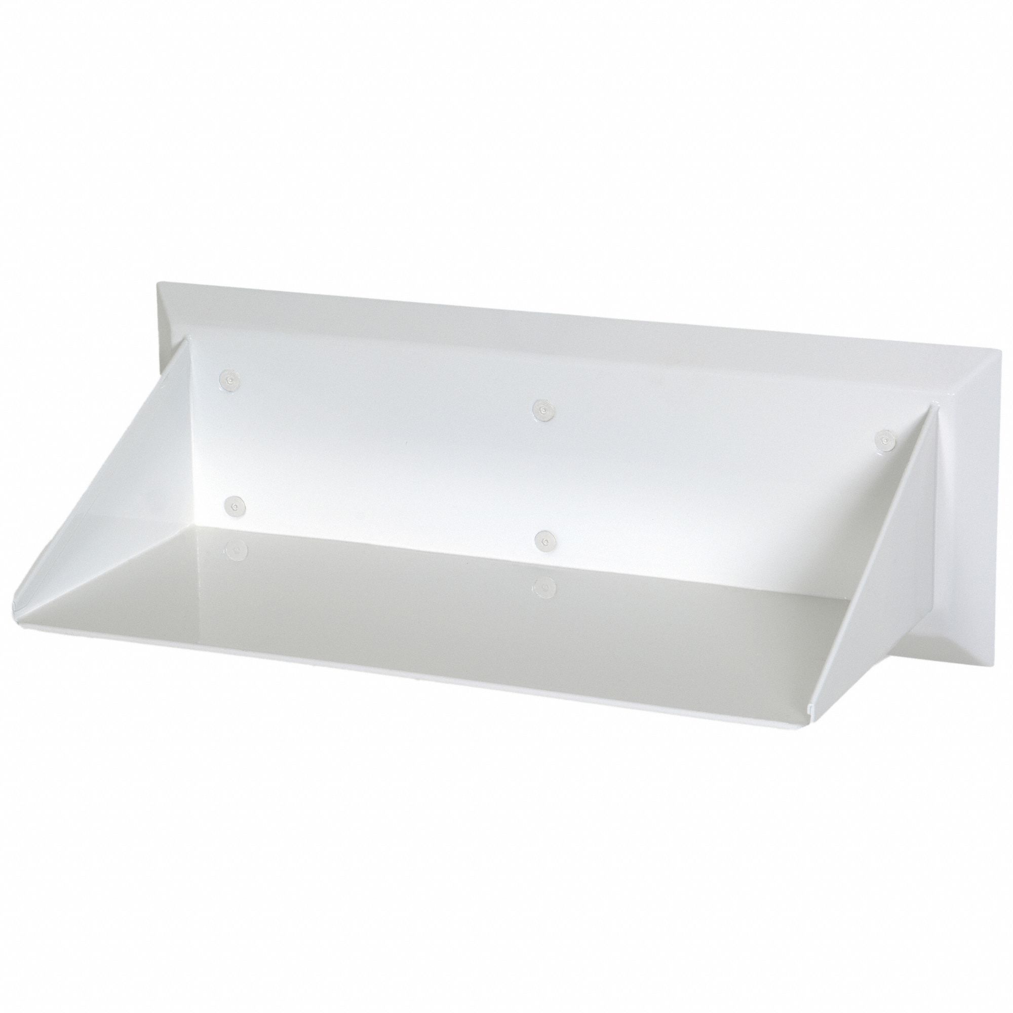 Bookshelf: WH1826-SLPT, Recessed, 7 in x 20 in x 8 7/8 in, Stainless Steel, Powder-Coated