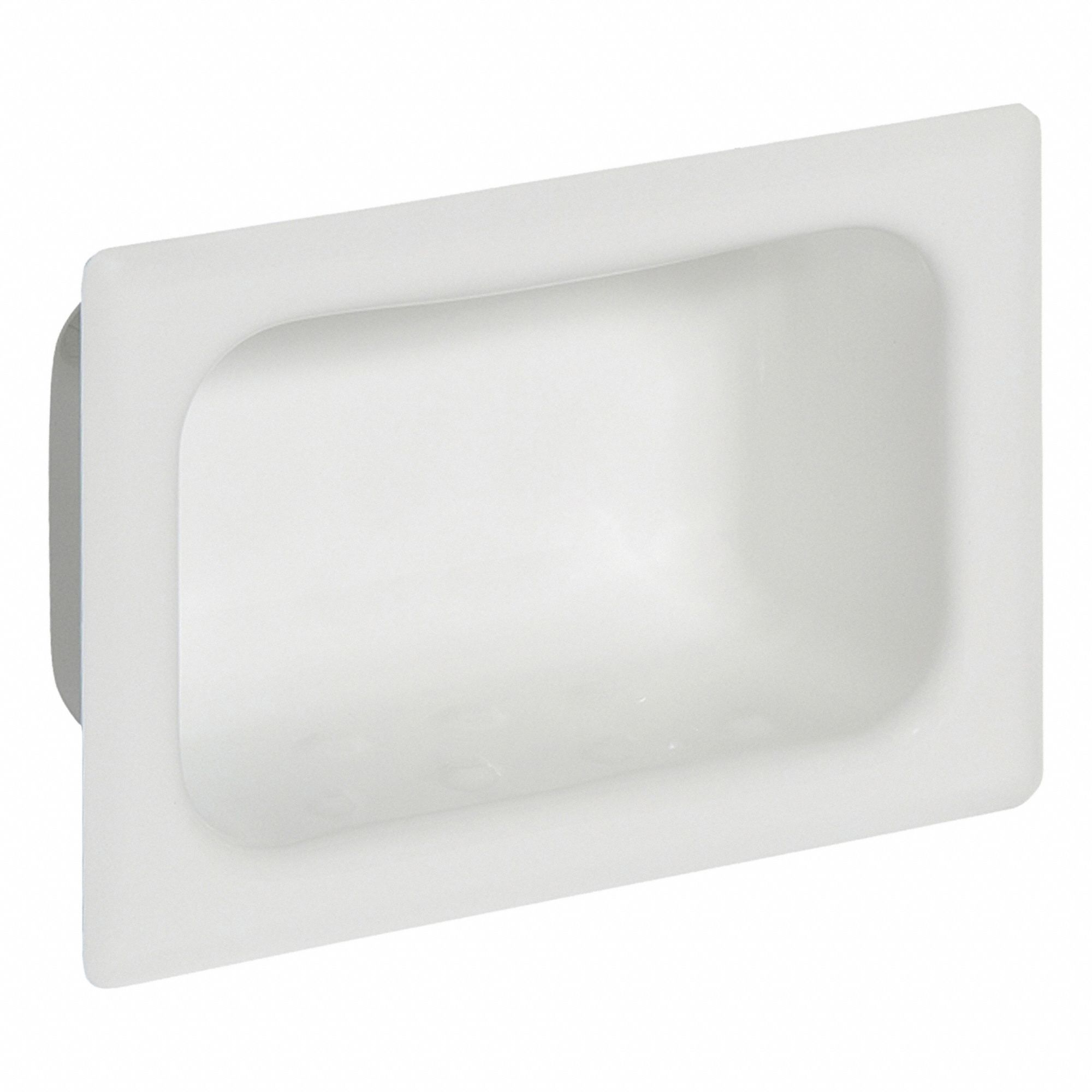 BESTCARE Soap Dish: Stainless Steel, Enviro-Glaze, Recessed Mounting, 1 (MPN WH1832-PF). Key specifications — Material: Stainless Steel; Mounting Style: Recessed.