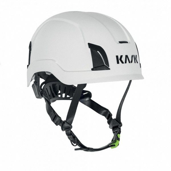 Safety Helmet: White, Polyethylene, Front-Slots, KASK America, White