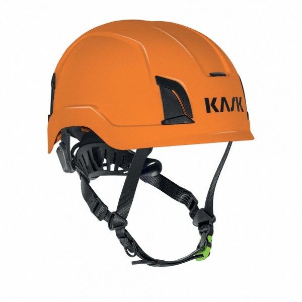 Safety Helmet: Orange, Polyethylene, Front-Slots, KASK America, Orange