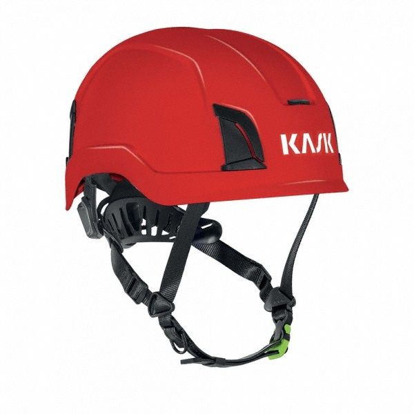 Safety Helmet: Red, Polyethylene, Front-Slots, KASK America, Red
