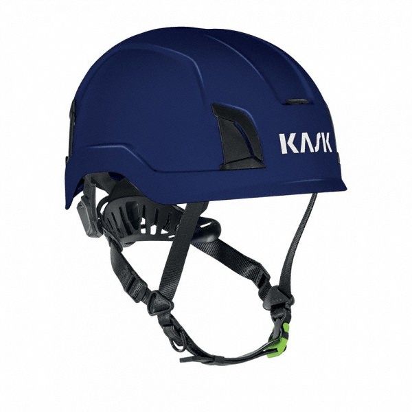 Safety Helmet: Blue, Polyethylene, Front-Slots, KASK America, Blue