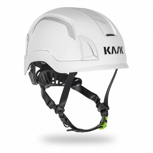 Safety Helmet: White, Polyethylene, Front-Slots, KASK America, Solid, High-Visibility