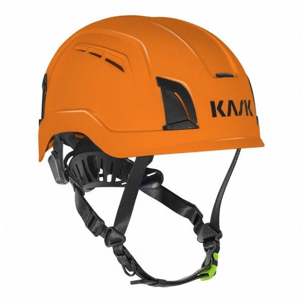 Safety Helmet: Orange, Polyethylene, Front-Slots, KASK America, Orange